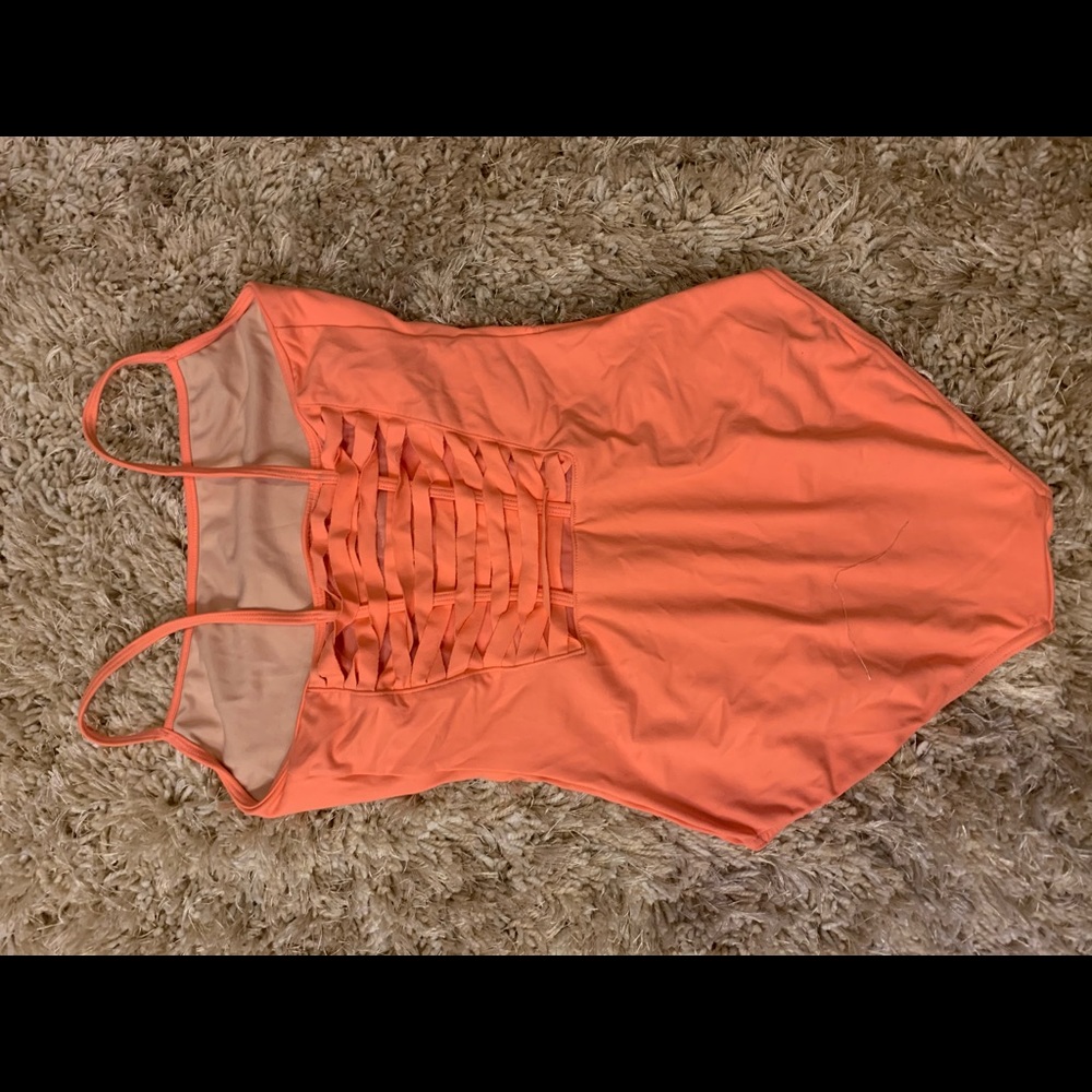 COPY - Dancer Peach Leotard With Accents